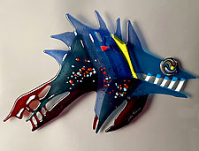 Harold the Fish by Sabra Richards (Art Glass Wall Sculpture)