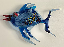 Fish Heaven XI by Sabra Richards (Art Glass Wall Sculpture)