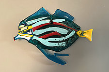 Cox the Fish by Sabra Richards (Art Glass Wall Sculpture)