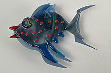 Fish Heaven XVII by Sabra Richards (Art Glass Wall Sculpture)