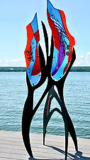 Sea Grasses by Sabra Richards (Art Glass Sculpture)