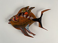 Fish Heaven XX by Sabra Richards (Art Glass Wall Sculpture)