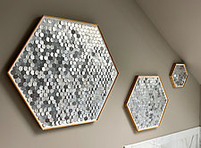 Shimmering Hexagon by Hannah & Nemo (Metal Wall Sculpture)