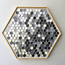 Shimmering Hexagon by Hannah & Nemo (Metal Wall Sculpture)