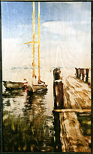 Quiet Harbor by Linda McAdams (Mixed-Media Painting)