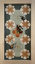Orange Blossoms and Honeybees by Kim Dills (Acrylic Painting)