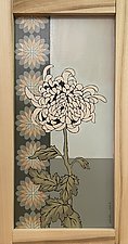 Japanese Chrysanthemum by Kim Dills (Mixed-Media Painting)