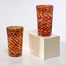 High Tide Pint Glass by Cory Ballis (Art Glass Drinkware)