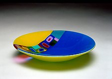 Duo Ribbon Bowl by Barbara Galazzo (Art Glass Bowl)