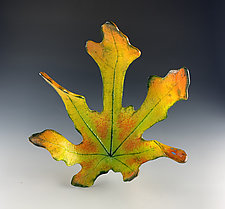 Fig Leaf by Deb Williams (Art Glass Wall Sculpture)
