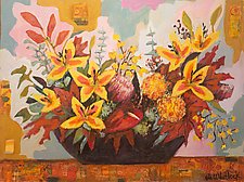 Fall Bowl by Gia Whitlock (Mixed-Media Painting)