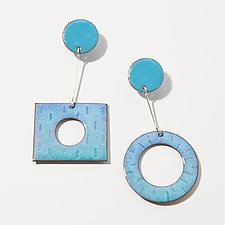 Large Jointed Cosmo Earrings by Suzanne Anderson (Enamel Earrings)