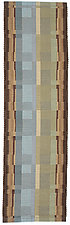 Pinwheel Table Runner in Blue and Green by Kelly Marshall (Cotton & Linen Table Runner)