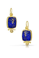Lapis Drop Earrings by Ilene Schwartz (Gold & Stone Earrings)