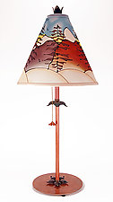 Mountain Conical Shade Lamp by Stuart Loten (Mixed-Media Table Lamp)