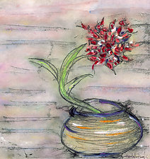 Red Glads in a Spinning Bowl by Roberta Ann Busard (Giclee Print)