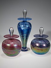 Luster Perfume Bottle by Tom Stoenner (Art Glass Perfume Bottle)
