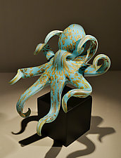 Large Octopus by Richard Ryan (Art Glass Sculpture)
