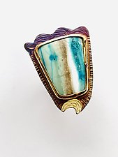 Midnight Moon Ring by Julie Shaw (Gold, Silver & Stone Ring)