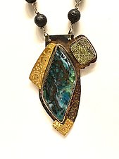 Underwater Necklace by Julie Shaw (Gold, Silver & Stone Necklace)