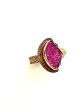 Pink Sprite Ring by Julie Shaw (Gold, Silver & Stone Ring)