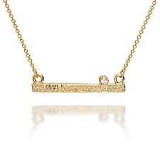 Granite Block Bar Necklace by Keith Field (Gold Necklace)