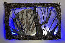 Trees in Moonlight by David Aschenbrener (Bronze Wall Sculpture)