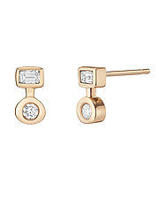 Cloister Stud Diamond Earrings by Hi June Parker (Gold & Stone Earrings)