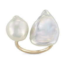 Petal Pearl Statement Ring by Hi June Parker (Gold & Pearl Ring)
