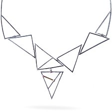 Triad Necklace by Morgan Amirani (Gold, Silver & Stone Necklace)