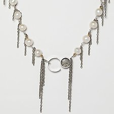 Pearl Beauty Necklace by Morgan Amirani (Gold, Silver & Pearl Necklace)