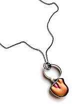 Gossip Bubble Pendant Necklace by Margaux Lange (Silver Necklace)