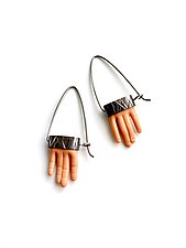 Finger Fringe Earrings by Margaux Lange (Silver & Steel Earrings)