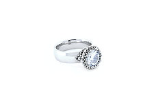 CZ Solitaire Ring by Ben Dory (Stainless Steel & Stone Ring)