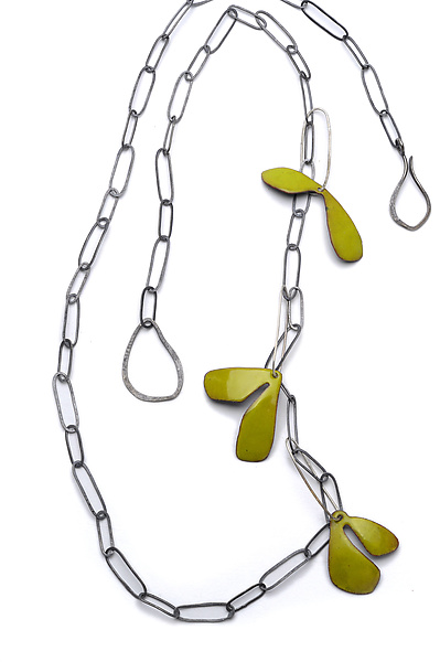 Samara Chain Necklace by Paulette Werger (Silver Necklace) | Artful Home