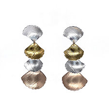 Charleston Ginkgo Earrings by Molly Dingledine (Gold & Silver Earrings)