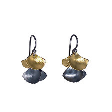 Zephyr Ginkgo Earrings by Molly Dingledine (Gold & Silver Earrings)