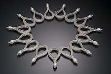 Sterling Silver Starburst Collar by Cheri Dunnigan (Silver & Pearl Necklace)