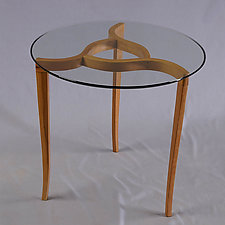 Pinwheel Side Table by Alan Kalker (Wood Side Table)