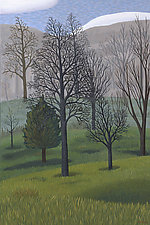 Vertical Trees by Jane Troup (Giclee Print)