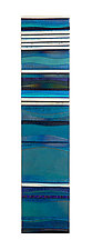 Mosaic Turquoise Sea by Alicia Kelemen (Art Glass Wall Sculpture)