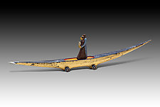 Wedding Journey Boat by Dona Dalton (Wood Sculpture)