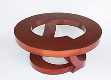 Burnt Orange Coffee Table by John Wilbar (Wood Coffee Table)