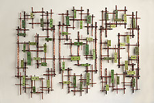 Meadows by Hannie Goldgewicht (Mixed-Media Wall Sculpture)