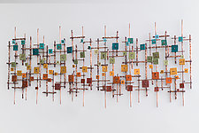 Double Rainbow by Hannie Goldgewicht (Mixed-Media Wall Sculpture)
