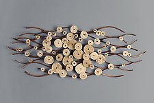 Passing Clouds by Hannie Goldgewicht (Mixed-Media Wall Sculpture)