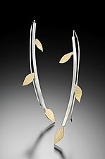 3 Leaf Earrings by Lori Gottlieb (Gold & Silver Earrings)