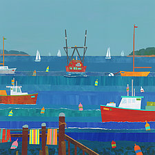 Sunny Harbor II by Suzanne Siegel (Pigment Print)