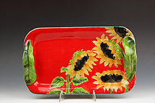 Sunflower Trays by Peggy Crago (Ceramic Tray)