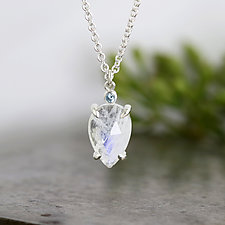 Stacked Gemstone Pendant Necklace by Sarah Hood (Silver & Stone Necklace)